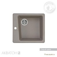 Мойка кухонная АКВАТОН Парма, серый шелк