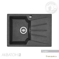 Мойка кухонная АКВАТОН Монца, графит