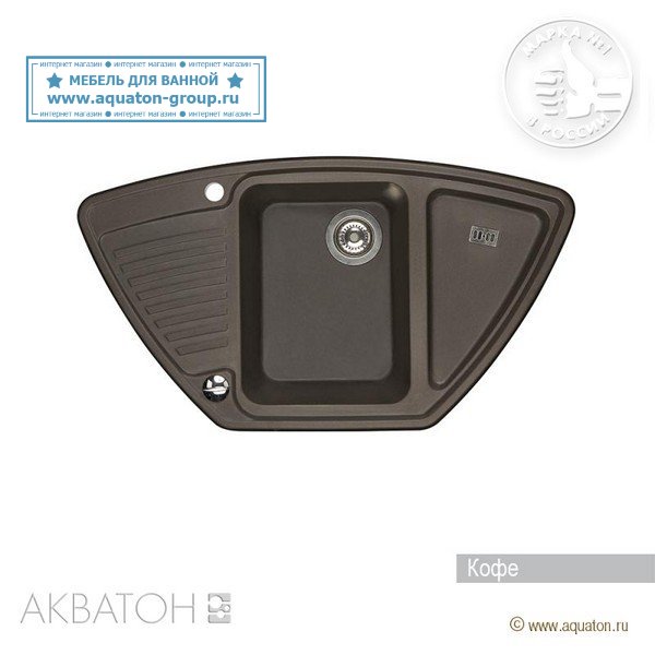 Мойка кухонная АКВАТОН Лория, кофе
